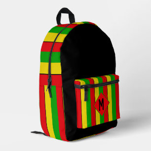 Sac À Dos Imprimé Couleurs du drapeau Rasta rayé Monogramme
