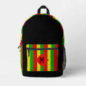 Sac À Dos Imprimé Couleurs du drapeau Rasta rayé Monogramme (Recto)