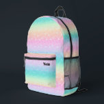 Sac À Dos Imprimé couleurs pastel design sirène<br><div class="desc">sac à dos motif pastel mermaid</div>