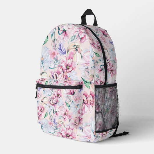 Sac À Dos Imprimé Couleurs pastel fleurs esthétiques motif (Coin arrière droit)