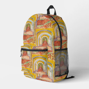 Sac À Dos Imprimé Couloir de Van Gogh Asile Jaune Art Impressionnist