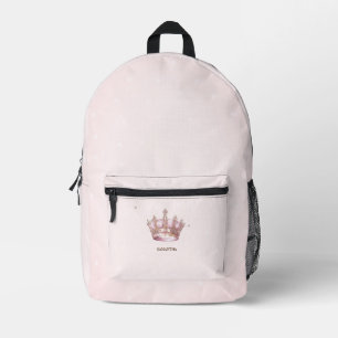 Sac À Dos Imprimé Couronne royale aquarelle rose à pois