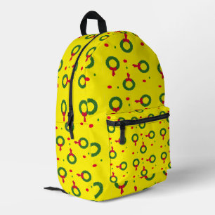 Sac À Dos Imprimé Courrier de Noël pois jaune