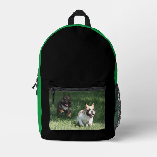 Sac À Dos Imprimé Course de Bulldog français (Recto)