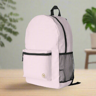 Sac À Dos Imprimé Coutume Or Initial L Feminine Girl Blush Rose