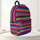 Sac À Dos Imprimé Couverture mexicaine Fiesta Stripes colorées Sarap<br><div class="desc">Cette conception peut être personnalisée en choisissant l'option Modifier la conception. Vous pouvez également transférer sur d'autres objets. Contactez-moi à l'adresse colorflowcreations@gmail.com ou utilisez l'option conversation en haut de la page si vous souhaitez avoir cette conception sur un autre produit ou si vous avez besoin d'aide pour cette conception. Voir...</div>