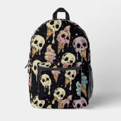 Sac À Dos Imprimé Crâne d'été Goth Skuls Crème de glace Éffrayant (Recto)