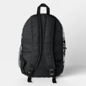 Sac À Dos Imprimé Crânes Floraux Gothiques Noir & Blanc (Verso)