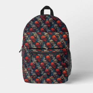 Sac À Dos Imprimé Crânes (rouges)