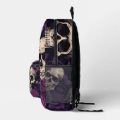 Sac À Dos Imprimé Crânes violet noir floral (Droite)