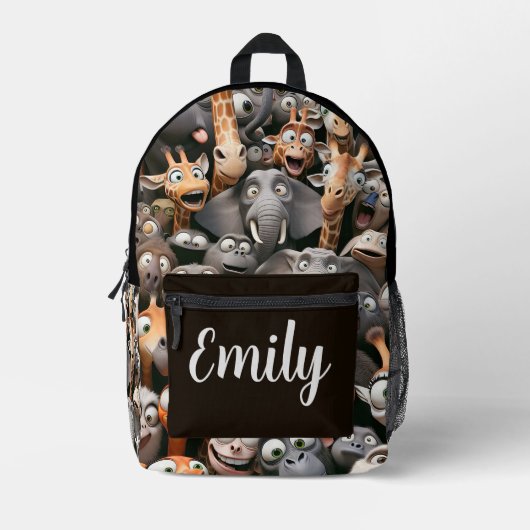 Sac À Dos Imprimé Crazy Wildlife Group (Recto)
