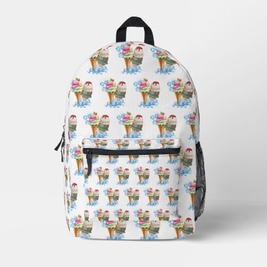 Sac À Dos Imprimé crème glglace (Recto)