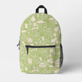 Sac À Dos Imprimé Crème verte aux champignons (Recto)