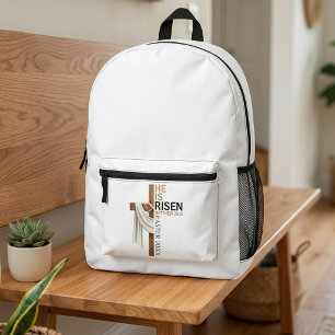 Sac À Dos Imprimé Croix de Pâques vintage personnalisée Il est ressu
