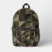 Sac À Dos Imprimé Crystal Blue Low‑Poly Geometric Backpack (Recto)