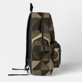 Sac À Dos Imprimé Crystal Blue Low‑Poly Geometric Backpack (Gauche)