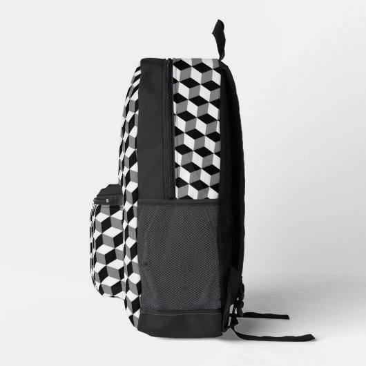 Sac À Dos Imprimé Cube Pattern Backpack (Droite)