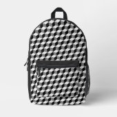 Sac À Dos Imprimé Cube Pattern Backpack (Recto)