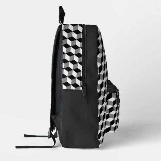 Sac À Dos Imprimé Cube Pattern Backpack (Gauche)