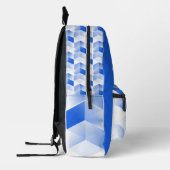 Sac À Dos Imprimé Cubes Bleus Amusants, Personnalisation Perturbée (Gauche)