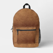 Sac À Dos Imprimé Cuir Brown Faux (Recto)