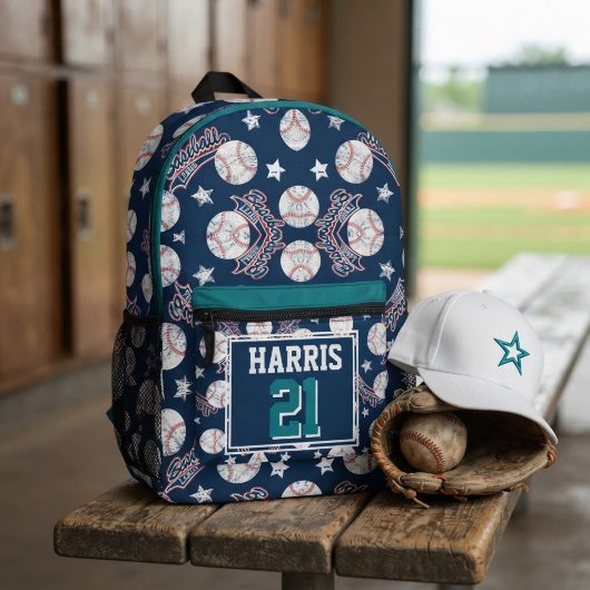 Sac À Dos Imprimé Custom Baseball Personalized Team Name Number