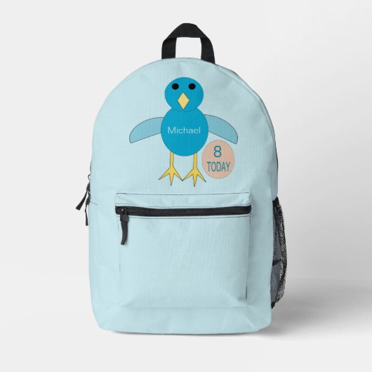 Sac À Dos Imprimé Custom Blue Birthday Boy Chick (Recto)