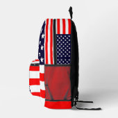 Sac À Dos Imprimé Custom Name American Flag Football Boys Backpack (Droite)