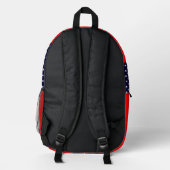Sac À Dos Imprimé Custom Name American Flag Football Boys Backpack (Verso)