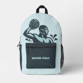 Sac À Dos Imprimé Custom Name Water Polo (Recto)