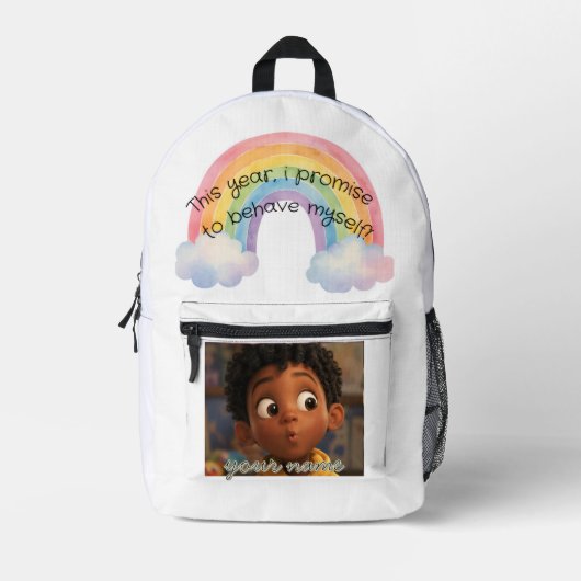 Sac À Dos Imprimé customizable school backpack (Recto)