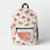 Sac À Dos Imprimé Cute Aquarelle pastèque Motif de fruits sur mesure (Recto)