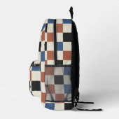 Sac À Dos Imprimé Cute Autumn Coloured Checkerboard Monogram Initial (Droite)