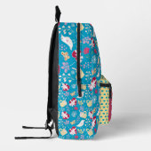 Sac À Dos Imprimé Cute Blue Retro Coeurs Oiseaux Mugs (Gauche)