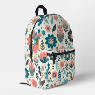 Sac À Dos Imprimé Cute Boho Feuilles et fleurs