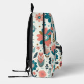 Sac À Dos Imprimé Cute Boho Feuilles et fleurs (Gauche)