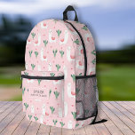 Sac À Dos Imprimé Cute Boho Llama Cactus, Nom Personnalisé Des Enfan<br><div class="desc">Super amusant, sac à dos avec une jolie imprimé Llama en boho et le nom de votre enfant. Ajoutez une ligne supplémentaire de texte - numéro de téléphone, nom de l'équipe, dire, etc. - ou supprimez. Assez spacieux pour les livres, l'ordinateur, l'équipement sportif et plus - ou comme un sac...</div>
