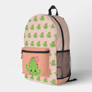 Sac À Dos Imprimé Cute Cactus rose Peach