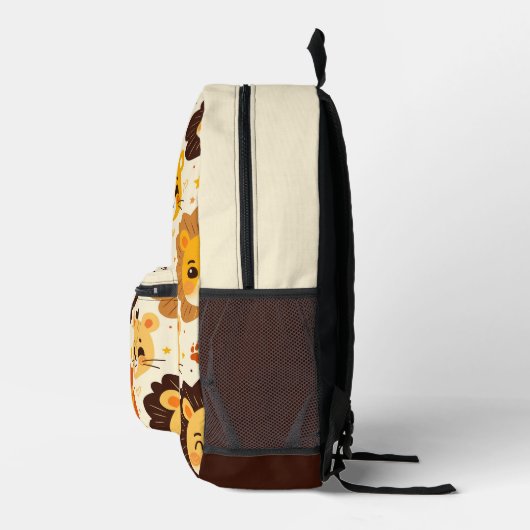 Sac À Dos Imprimé Cute Cartoon Lion Faces  (Droite)