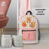 Sac À Dos Imprimé Cute Coral Pink Personalized Capybara