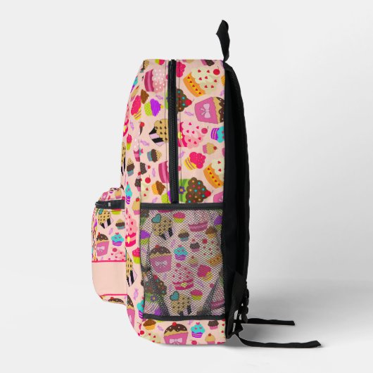 Sac À Dos Imprimé Cute Cupcake gâteau personnalisé (Droite)