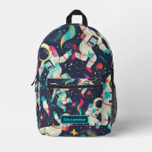 Sac À Dos Imprimé Cute Enfants Astronaut Personnalisé (Recto)