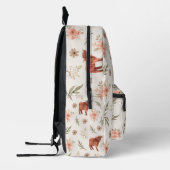 Sac À Dos Imprimé Cute esthétique Vache Highland modèle floral (Gauche)