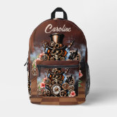 Sac À Dos Imprimé Cute femmes steampunk (Recto)