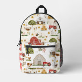 Sac À Dos Imprimé Cute ferme ferme ferme | Monogramme (Recto)