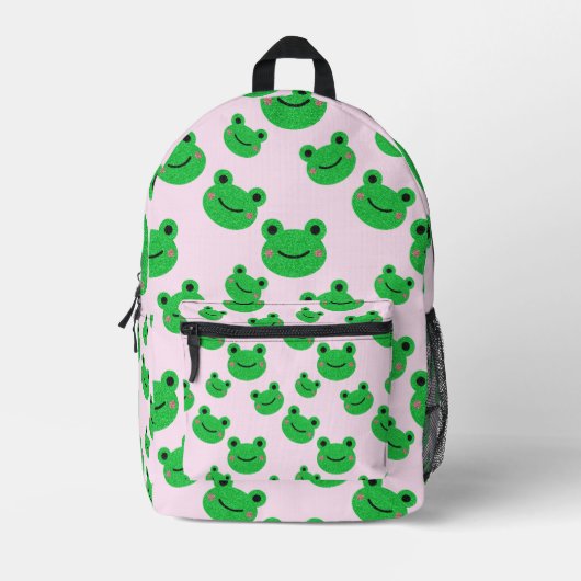 Sac À Dos Imprimé Cute Frog École pour enfants (Recto)