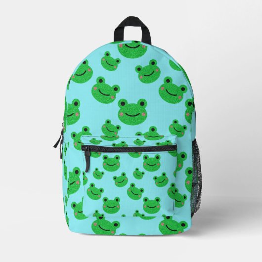 Sac À Dos Imprimé Cute Frog École pour enfants (Recto)