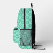 Sac À Dos Imprimé Cute Géométrique Pastel Turquoise Mandala Motif (Droite)