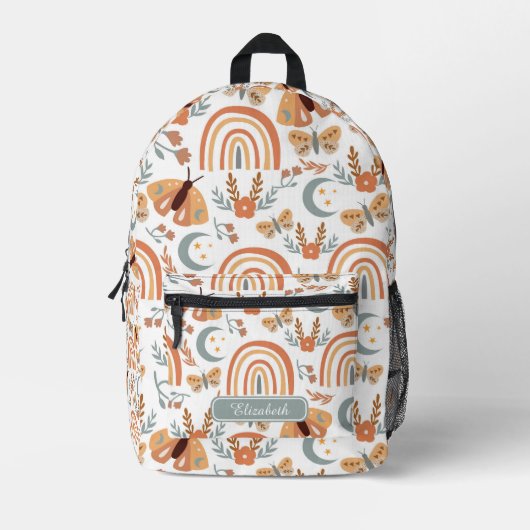 Sac À Dos Imprimé Cute Girly Boho Floral Luna Moth Daisy Floral (Recto)