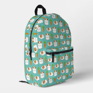 Sac À Dos Imprimé Cute Guinée Chiens et carottes Motif Bleu